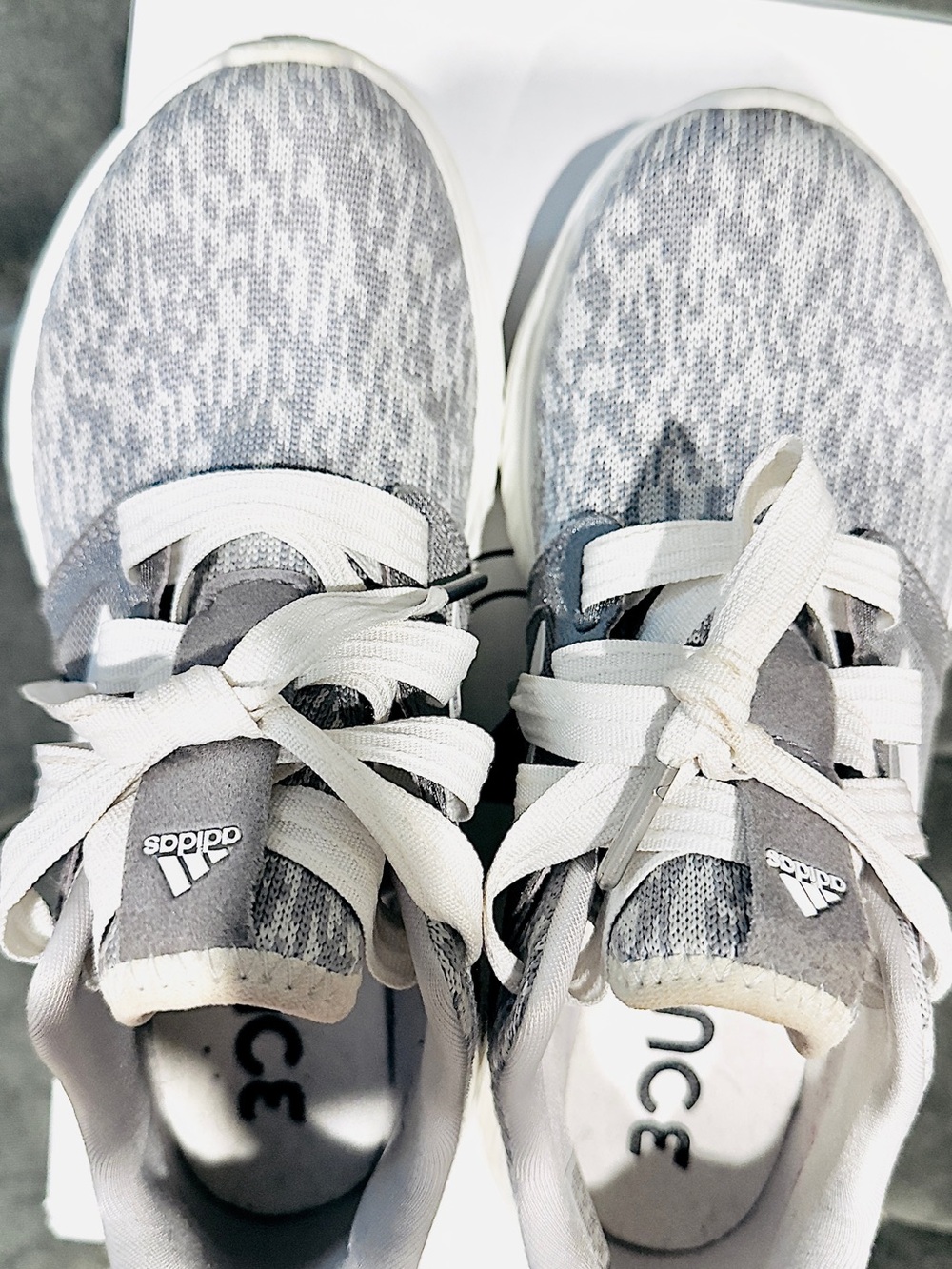 Adidas Women’s Gray Knit Sneakers